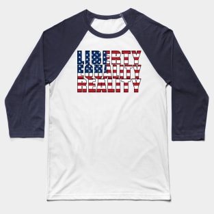 Liberty, Equality, Reality Baseball T-Shirt